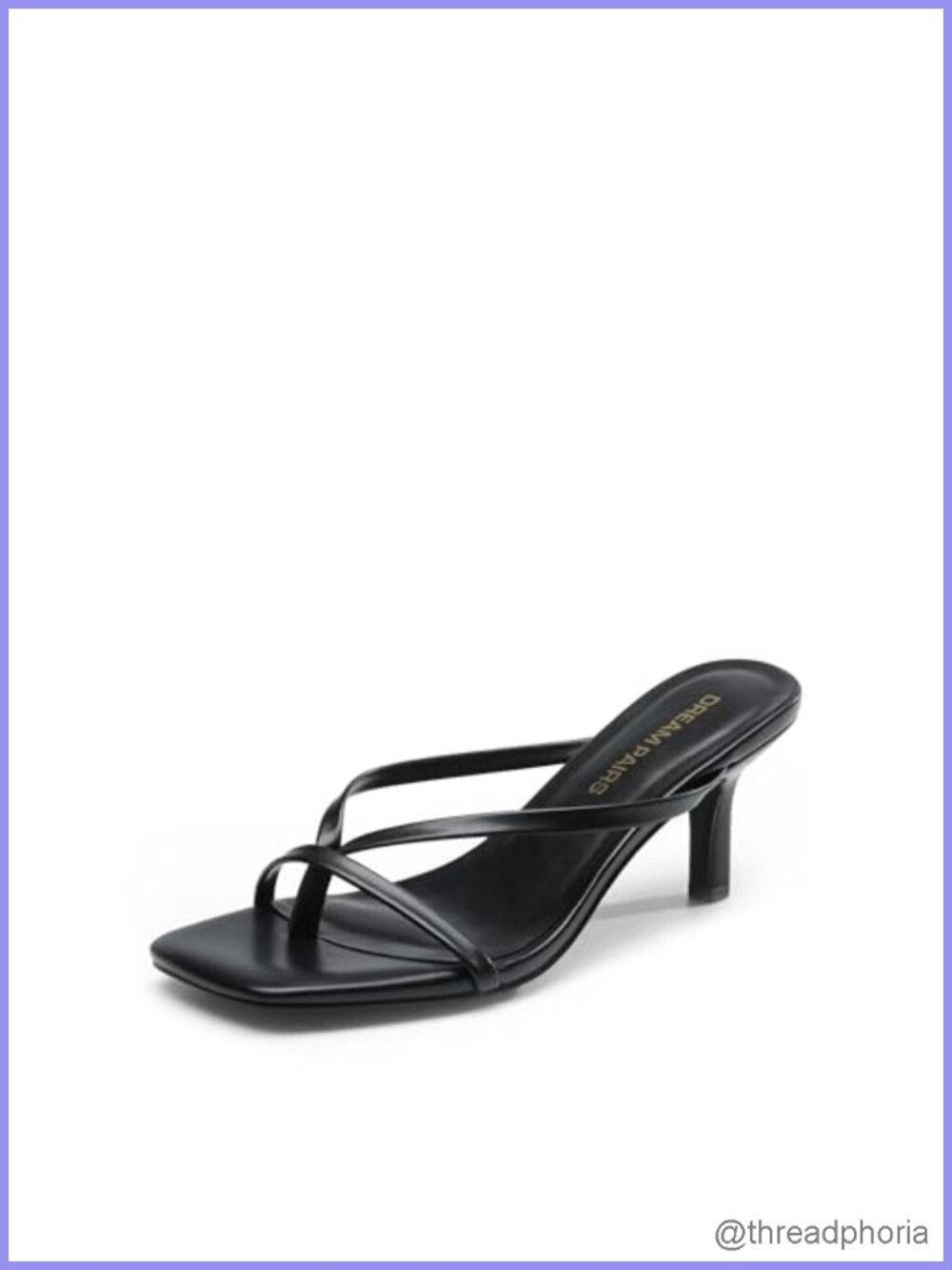 Women's Faux Leather Kitten Heel Flip Flop Sandals Slip On Dressy